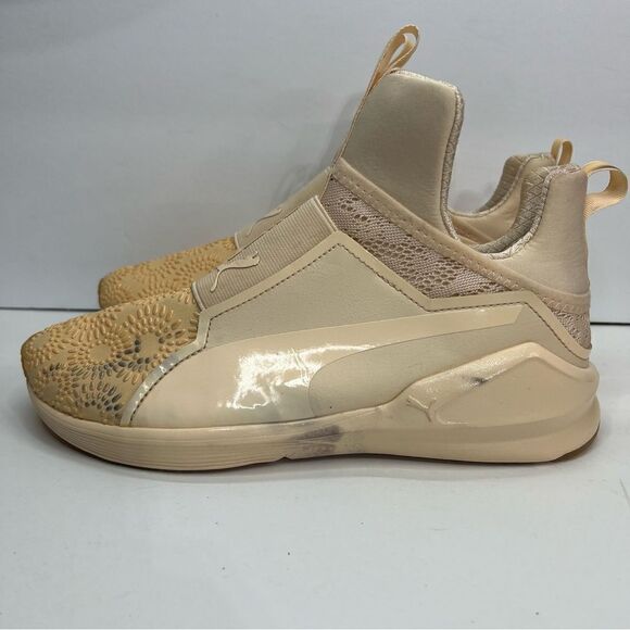 Puma Fierce KRM Beige Slip-On Stretch Athletic Shoes - Picture 2 of 10